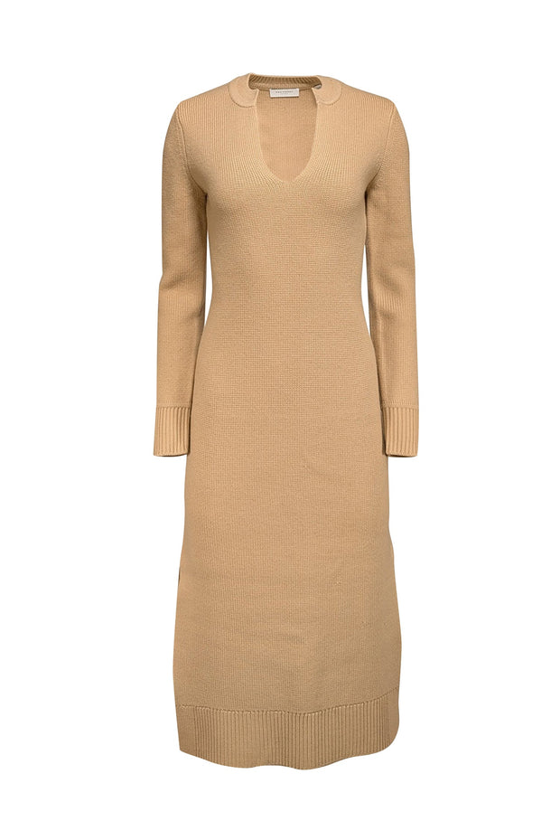 Current Boutique-Equipment - Light Brown Knit Dress Sz S