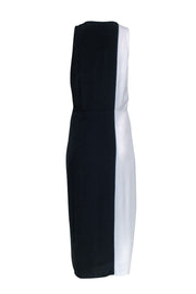 Current Boutique-Equipment - Navy & Cream Color Block Sleeveless Dress Sz 10