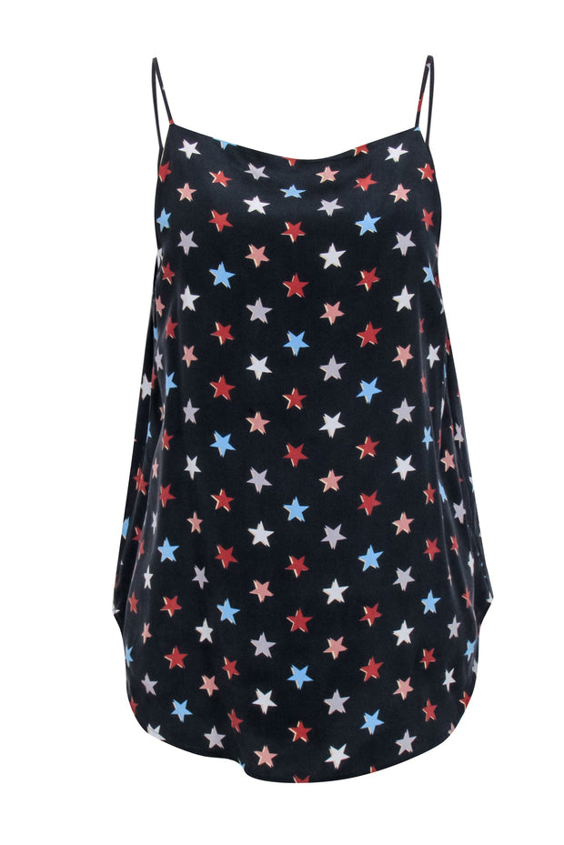 Current Boutique-Equipment - Navy & Multi Color Star Print Cami Top Sz L