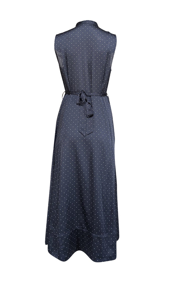 Current Boutique-Equipment - Navy w/ White Polka Dot Print Sleeveless Dress Sz 8