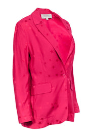 Current Boutique-Equipment -Pink Star Print Single Button Blazer Sz 0