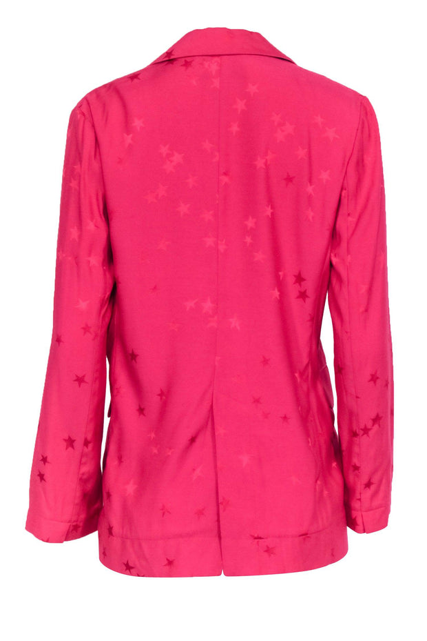 Current Boutique-Equipment -Pink Star Print Single Button Blazer Sz 0