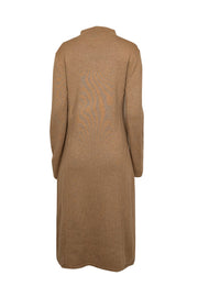 Current Boutique-Escada - Tan Wool & Cashmere Blend Mock Neck Knit Dress Sz 10