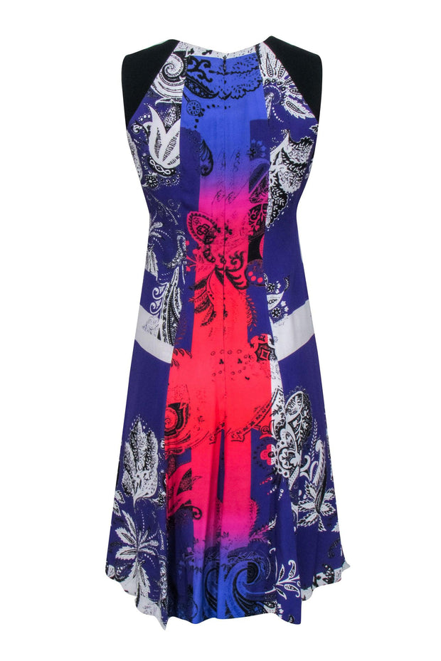 Current Boutique-Etro - Purple, Red & Black Multi Print Sleeveless Dress Sz 8