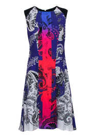 Current Boutique-Etro - Purple, Red & Black Multi Print Sleeveless Dress Sz 8