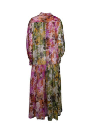 Current Boutique-Evi Grintela - Pink, Green, & Orange Multi Color Floral Dress Sz XL