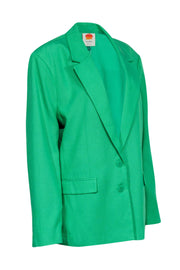 Current Boutique-Farm Rio - Green Oversized Cotton Blend Blazer Sz L