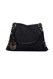 Current Boutique-Fendi - Black Monogram Canvas Shoulder Bag