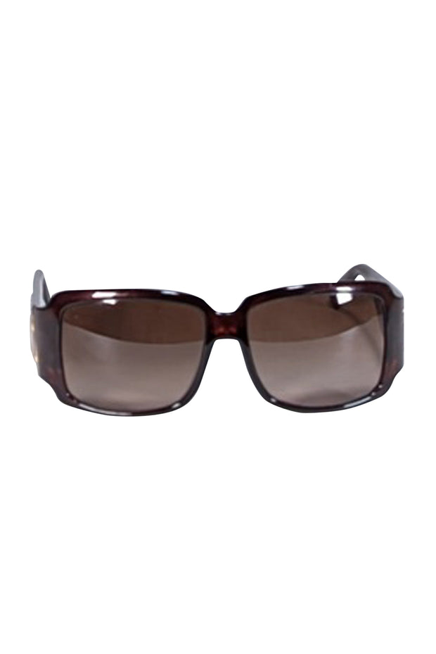 Current Boutique-Fendi - Brown Large Logo Sides Sunglasses