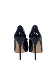 Current Boutique-Ferragamo - Black Patent Leather Bow Front Pumps Sz 5