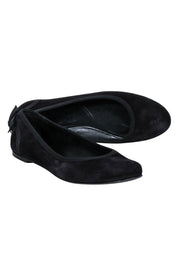 Current Boutique-Ferragamo - Black Suede Ballet Flats Sz 7.5