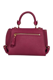 Current Boutique-Ferragamo - Dark Pink Pebbled Leather Satchel Bag