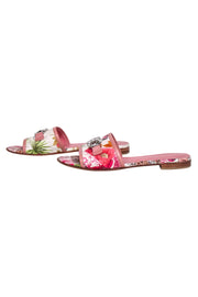 Current Boutique-Ferragamo - Pink Floral Slide Sandals Sz 7