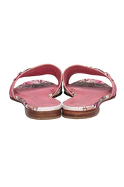 Current Boutique-Ferragamo - Pink Floral Slide Sandals Sz 7