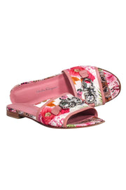 Current Boutique-Ferragamo - Pink Floral Slide Sandals Sz 7