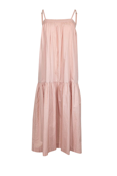 Current Boutique-For Days - Blush Pink Poplin Organic Cotton Sleeveless Maxi Dress Sz XS