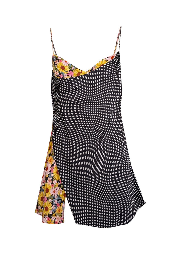 Current Boutique-For Love & Lemons - Black, White, & Yellow Mixed Print Mini Dress Sz M