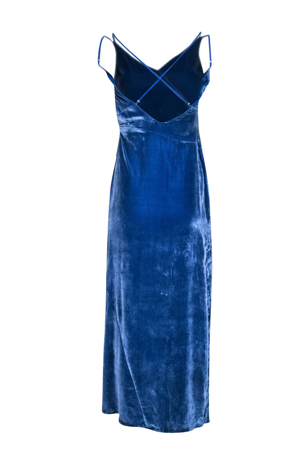 Current Boutique-For Love & Lemons - Blue Velvet "Nadine" Maxi Dress Sz XS