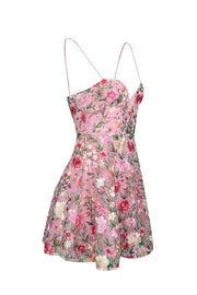 Current Boutique-For Love & Lemons - Pink Tulle Mini Dress w/ Floral Embroidery Sz XS