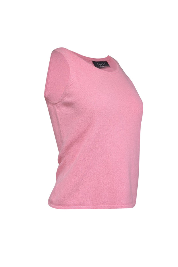 Current Boutique-Forte Cashmere - Pink Cashmere Tank Top Sz S