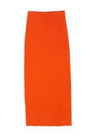 Current Boutique-Frame - Orange Ribbed Knit Side Cut Out Fitted Skirt Sz XS