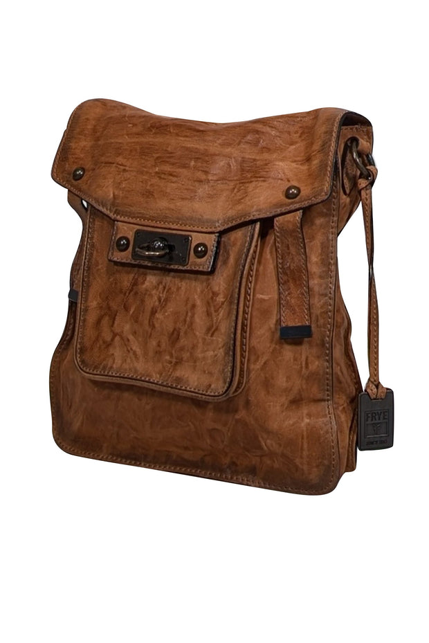 Current Boutique-Frye - Tan Leather Large Crossbody Bag