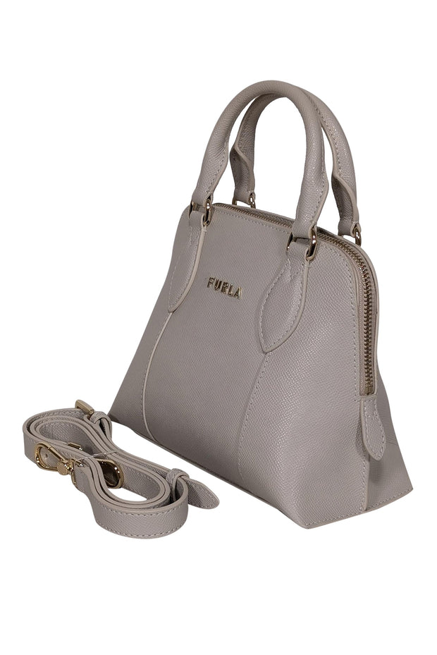 Current Boutique-Furla - Beige Saffiano Leather Crossbody Bag