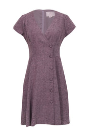 Current Boutique-Gal Meets Glam - Lilac Boucle Midi Dress w/ Buttons Sz 10