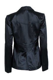 Current Boutique-Genny - Navy Satin Blazer Sz 6