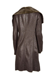 Current Boutique-Gerard Darel - Brown Faux Fur Lining Coat Sz 4