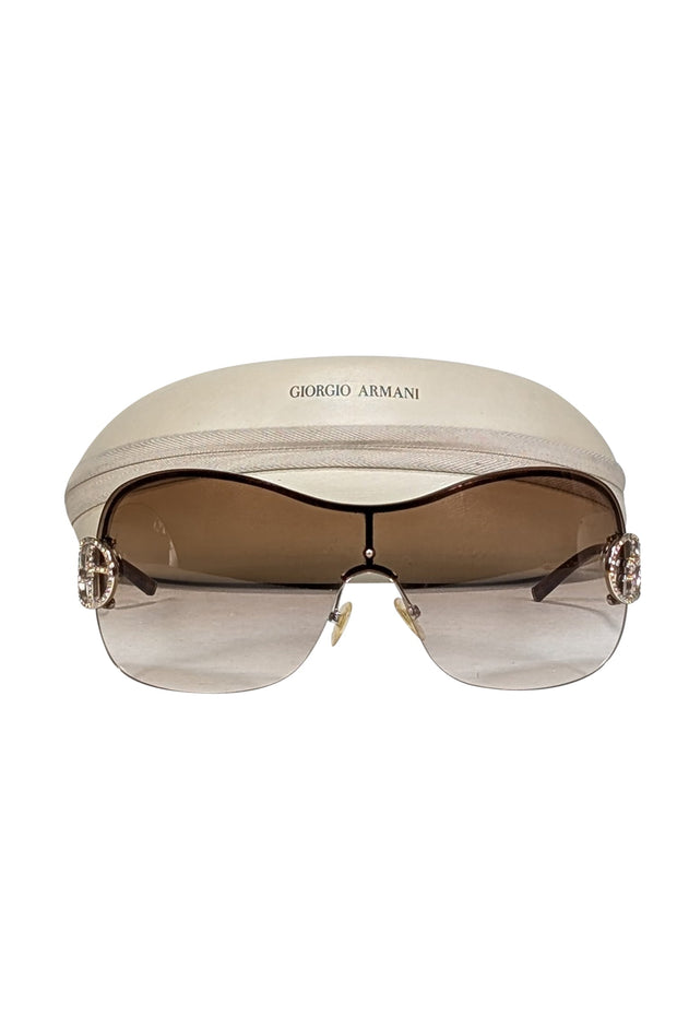 Current Boutique-Giorgio Armani - Brown Ombre Frameless Sunglasses