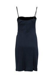 Current Boutique-Giorgio Armani - Navy Ruched Sleeveless Dress w/ Blue Center Stripe Sz 10