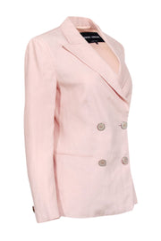 Current Boutique-Giorgio Armani - Pale Pink Double Breasted Blazer Sz 6