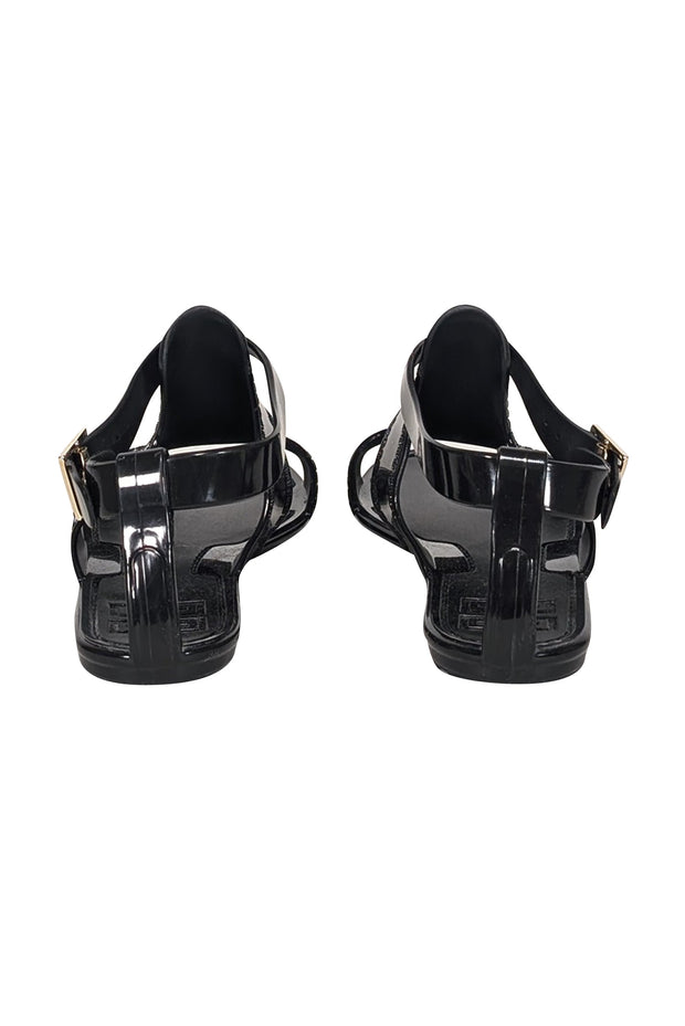 Current Boutique-Givenchy - Black Rubber Strappy Sandals Sz 9