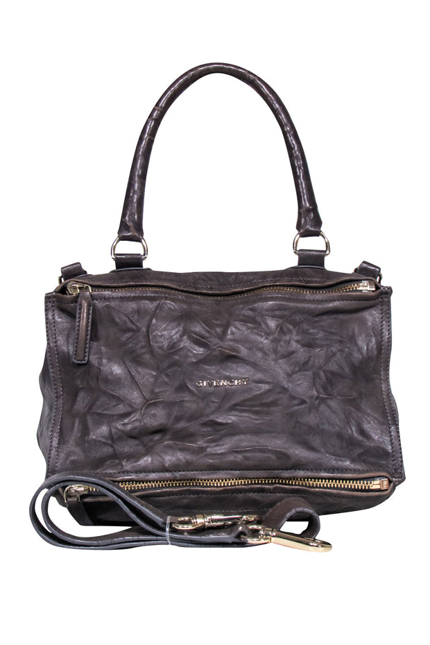 Current Boutique-Givenchy - Taupe Leather Large Satchel Bag