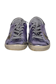 Current Boutique-Golden Goose - Metallic Lavender Super-Star Sneakers Sz 10