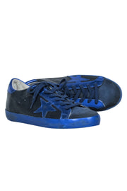 Current Boutique-Golden Goose - Royal Blue Lace Up Sneakers w/ Metallic Accent Sz 9