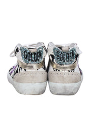 Current Boutique-Golden Goose - White & Black Python Print w/ Purple Star High TopSneakers Sz 8