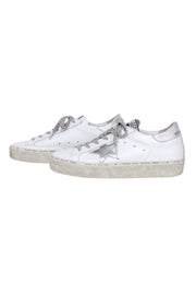 Current Boutique-Golden Goose - White & Silver "Hi Star" Sneakers Sz 8