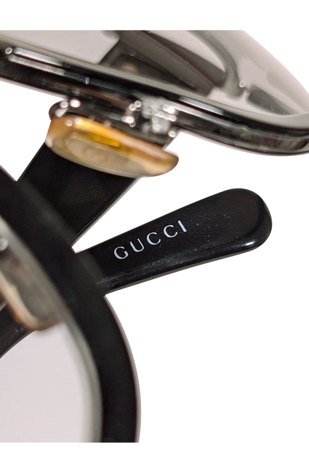 Current Boutique-Gucci - Black & Gunmetal Detail Sunglasses