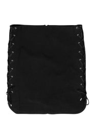 Current Boutique-Gucci - Black Mini Skirt w/ Lace Up Side Details Sz 4