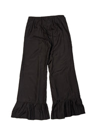 Current Boutique-Gucci - Black Silk Flared Hem Cropped Pants Sz 4