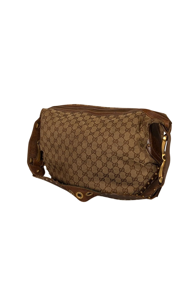 Current Boutique-Gucci - Brown Monogram Canvas Shoulder Bag