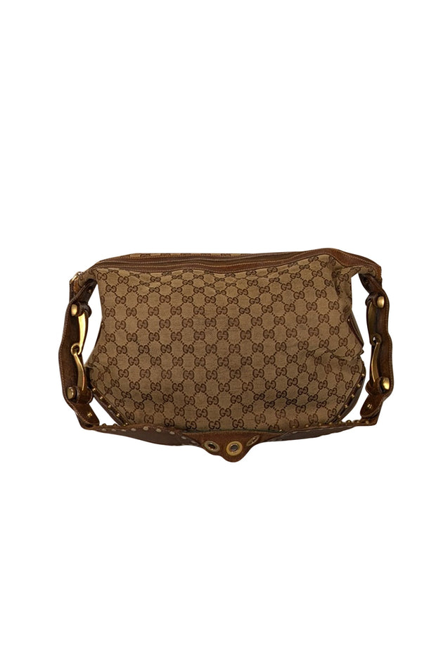 Current Boutique-Gucci - Brown Monogram Canvas Shoulder Bag