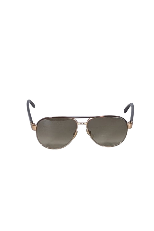 Current Boutique-Gucci - Gold Aviators Sunglasses w/ Black Lenses