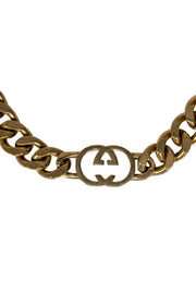 Current Boutique-Gucci - Golden Brass Interlocking G Choker Necklace