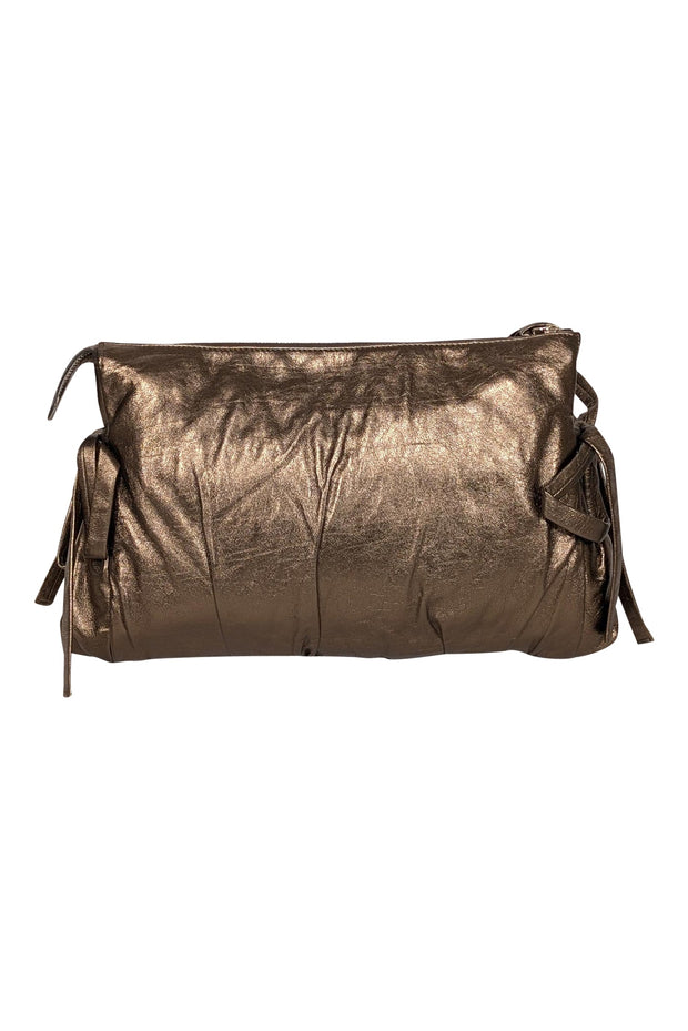 Current Boutique-Gucci - Golden Bronze Leather Clutch