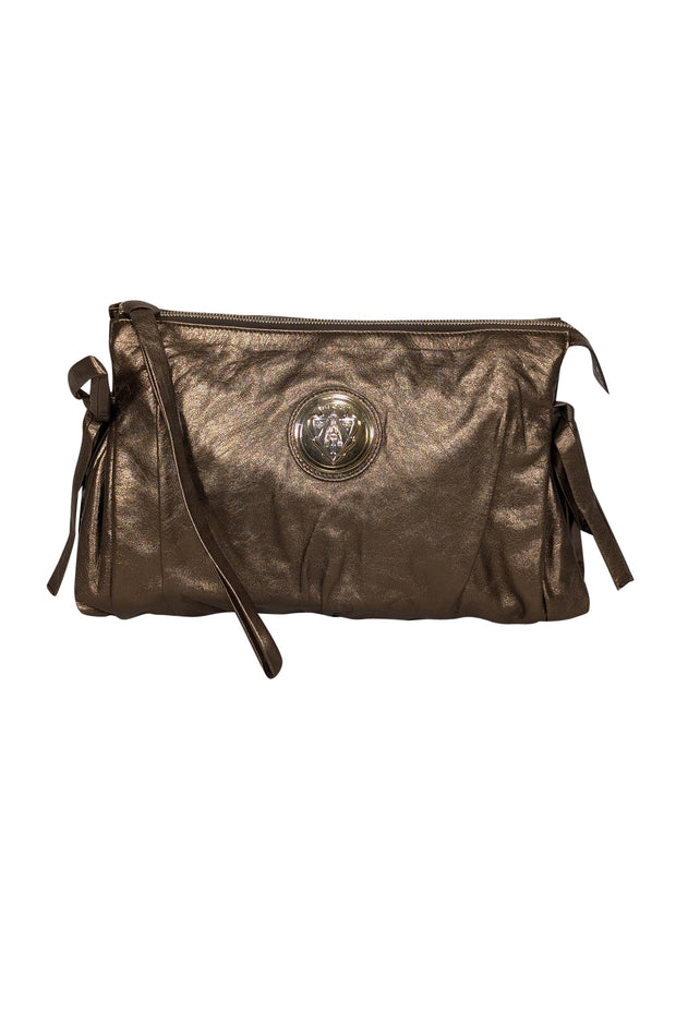 Current Boutique-Gucci - Golden Bronze Leather Clutch