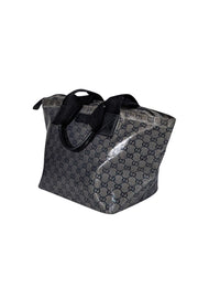 Current Boutique-Gucci - Silver & Black Metallic Monogram Tote Bag