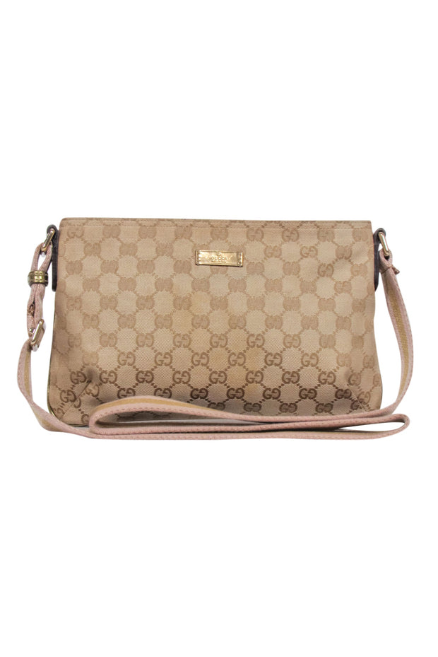 Current Boutique-Gucci - Tan Monogram Crossbody Bag